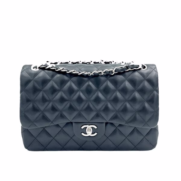 chanel-bag-second-hand-jumbo-black-lambskin