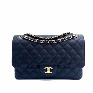 chanel-timeless-jumbo-bag-black-caviar-leather-second-hand