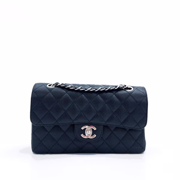 borsa-chanel-timeless-nera-caviar-argento-second-hand
