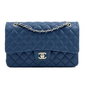 borsa-chanel-classica-media-blu-usata