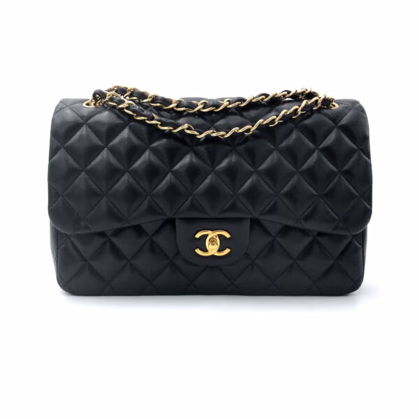 chanel-timeless-jumbo-black-bag-second-hand