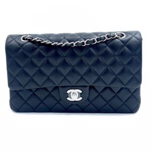 chanel-timeless-bag-black-lambskin-silver-hardware