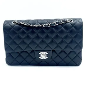 chanel-timeless-bag-black-lambskin-silver-hardware