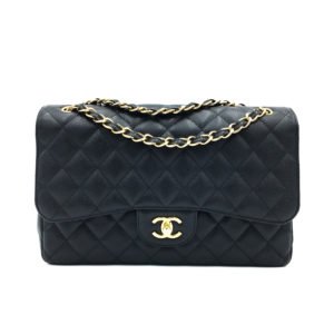 chanel-timeless-jumbo-black-caviar-leather-second-hand