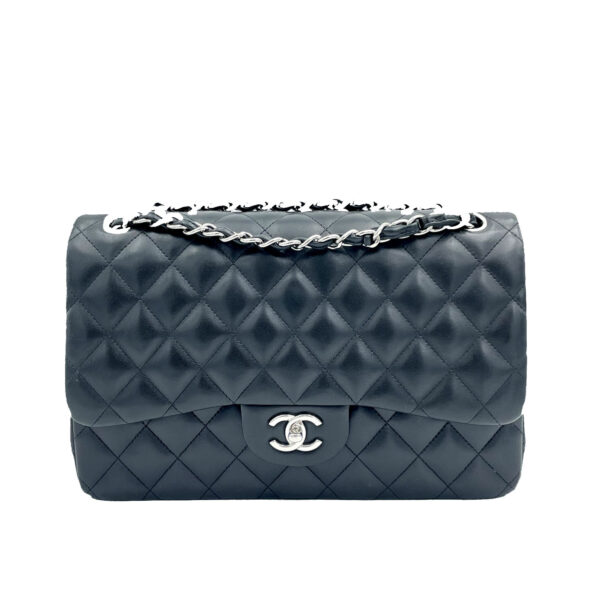 chanel-bag-second-hand-jumbo-black-lambskin