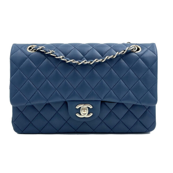 borsa-chanel-classica-media-blu-usata